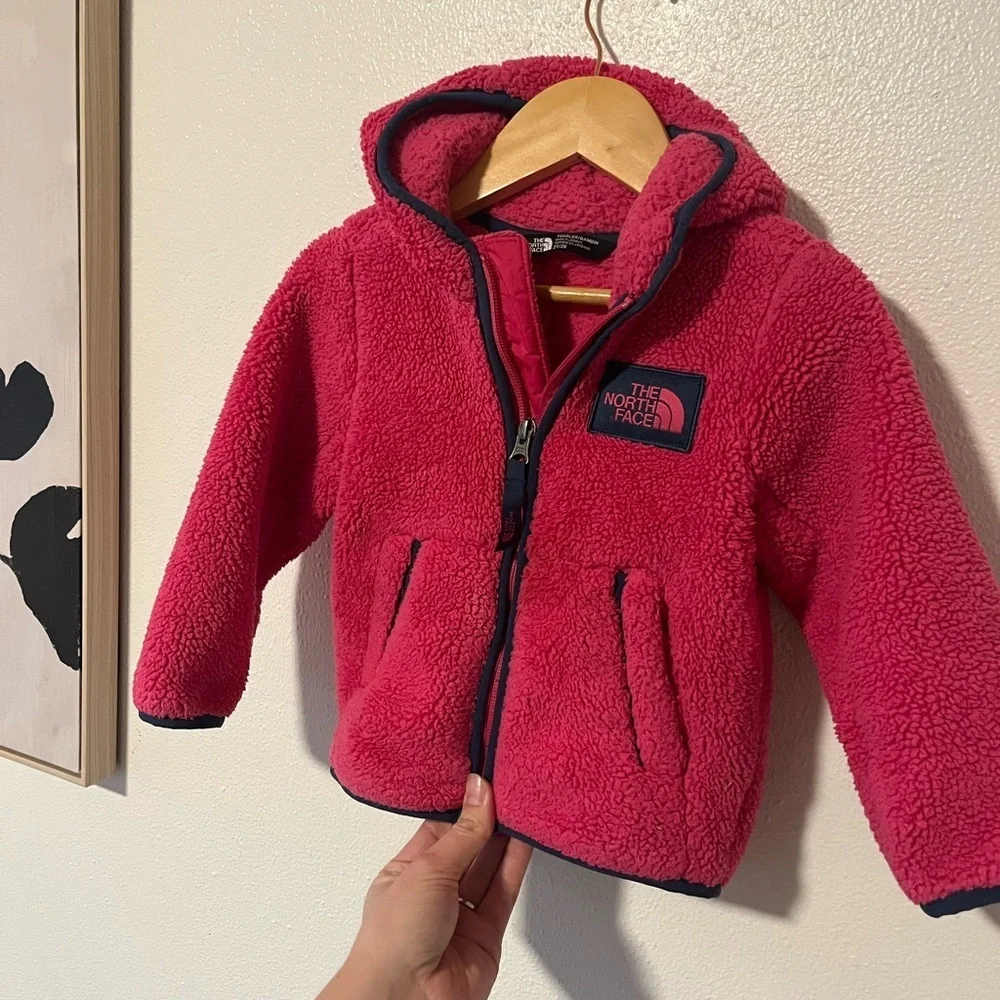 The North Face Vibrant Pink Fleece Hoodie 2T